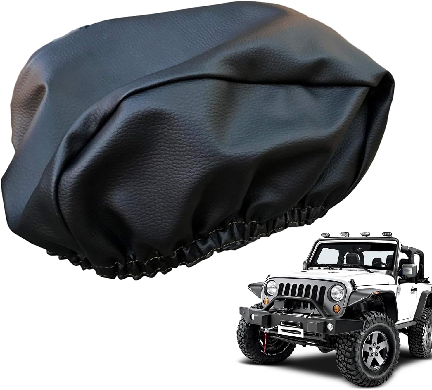 Winch Protective Cover, Car Winch Protector, Dustproof and Waterproof Electric Capstan Protector, Car Electric Winches Accessories for for Off Road Vehicle Gear Details, Truck Suv Outdoor Use