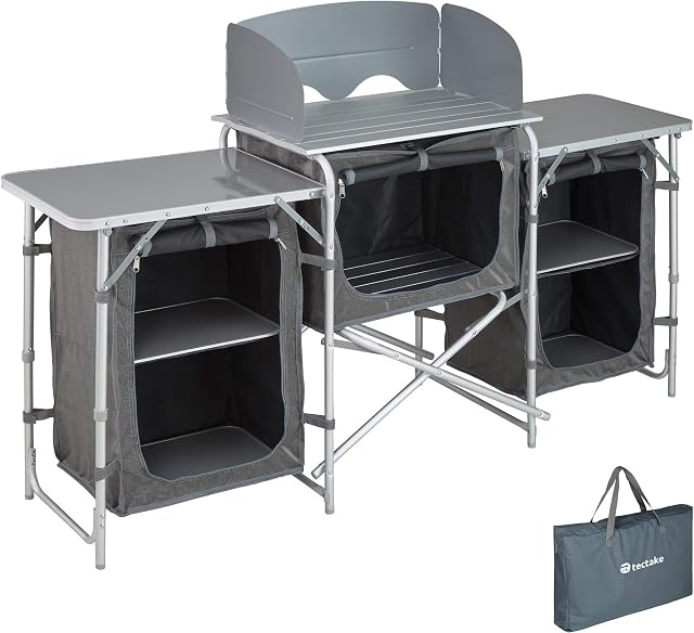 TecTake 800585 - Camping Kitchen Aluminium, Easy to assemble, Lightweight - different Models