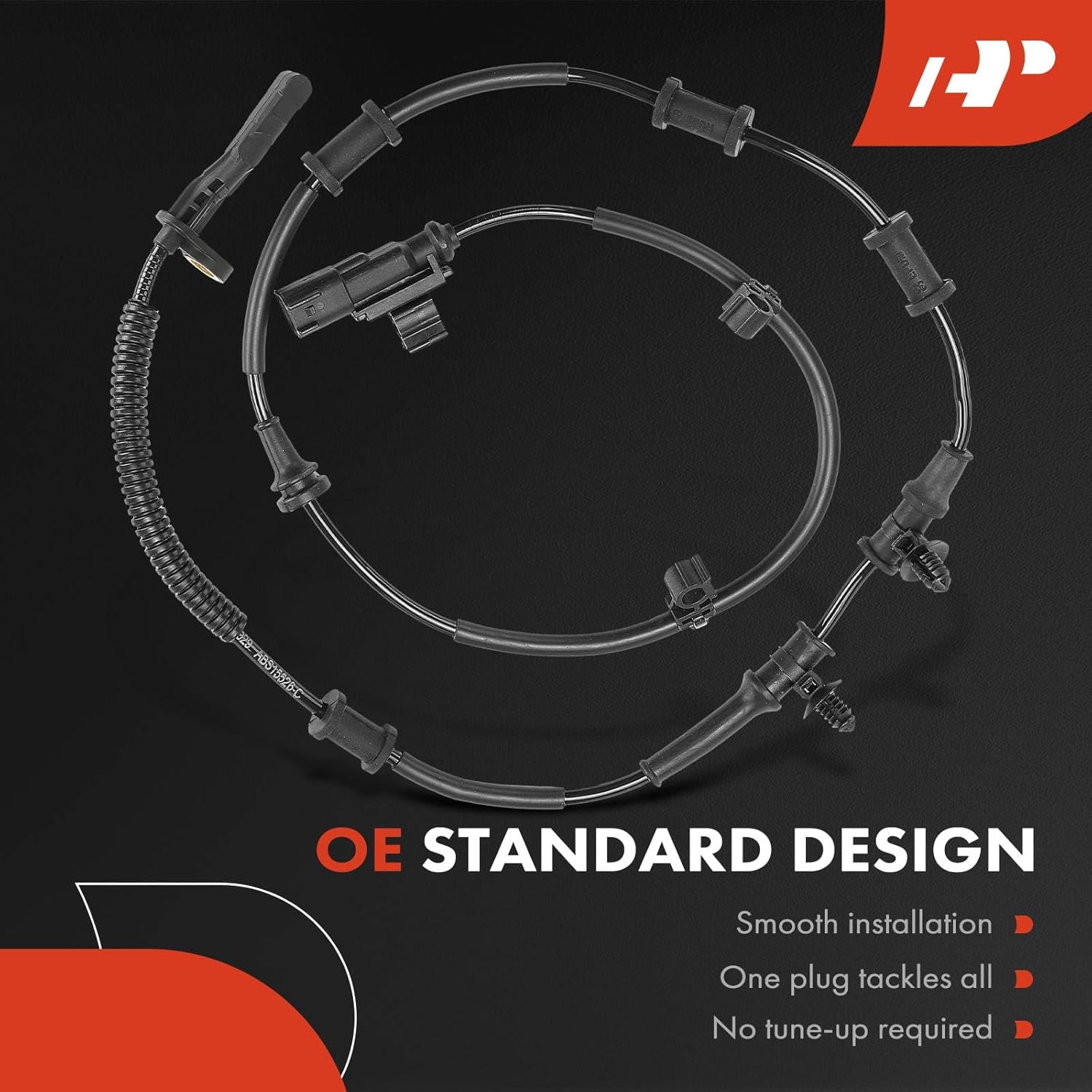 A-Premium 2PC Set Rear ABS Wheel Speed Sensors Compatible with Jeep JL Wrangler 2018 19 20 21 22 23 24 2025, Rear Driver and Passenger Side