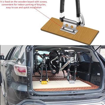 Bike Block Fork Mount w/Quick-Release Lever, Aluminum Alloy Bicycle Front Fork Fixed Clip Luggage Rack for Truck Bed/Trailer/Van, Vertical or Horizontal Mounted