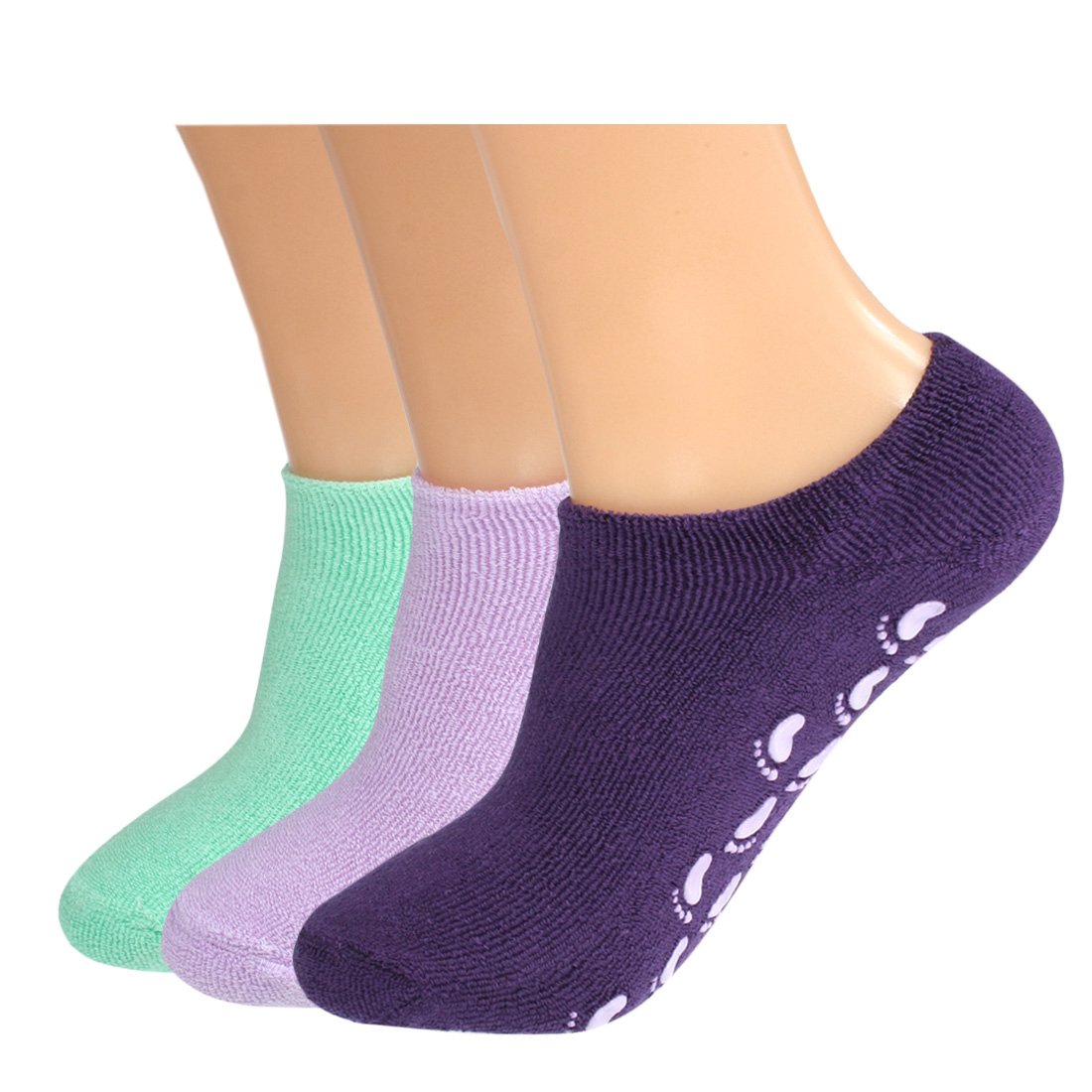 kilofly Non-Skid Soft Cotton Gripper Socks Value Pack, Set of 3/5 Pairs