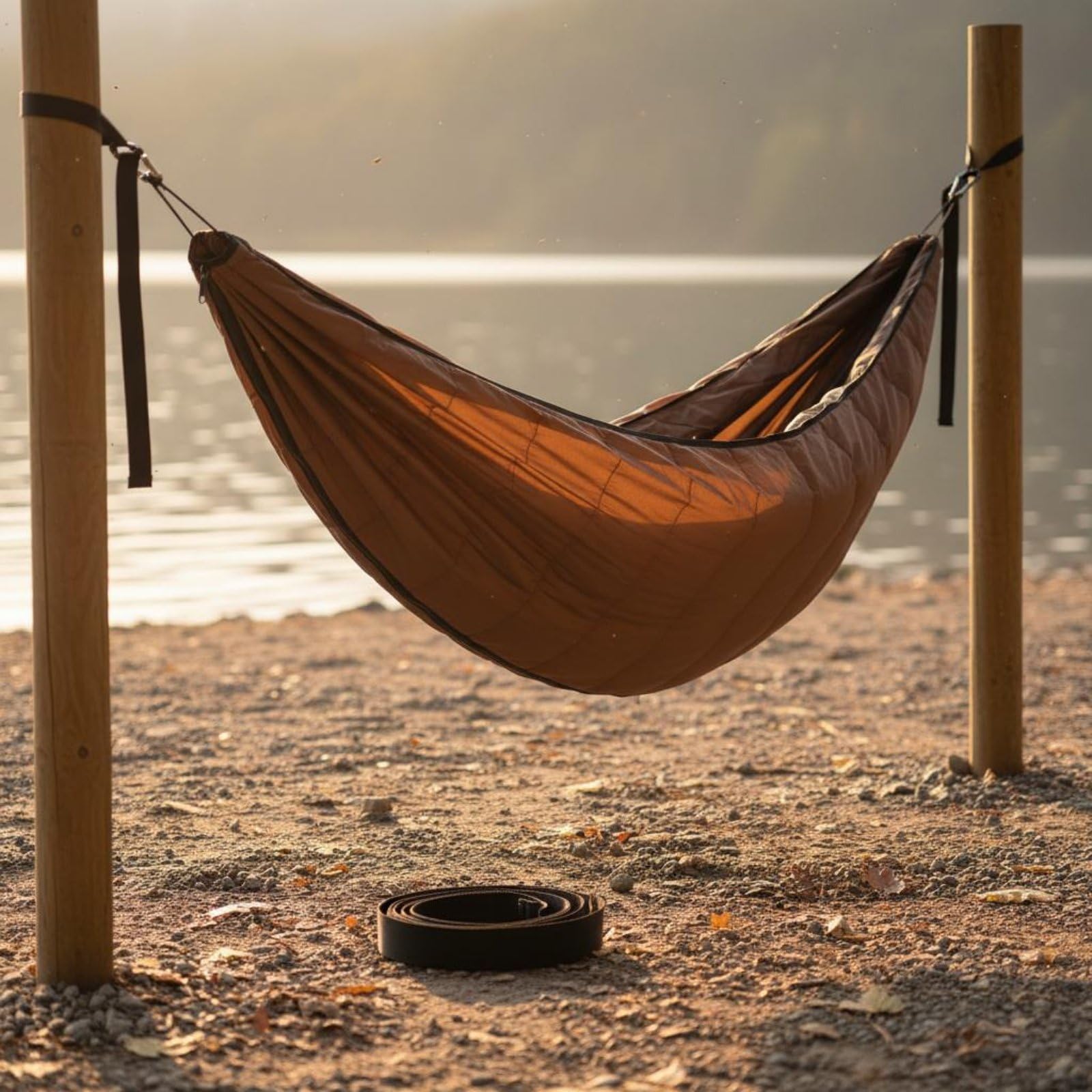 BNF®Lightweight Portable Suspended Bed Underquilt Sleeping Bag – Ultralight Packable Design for Camping & Backpacking, Brown-image-46