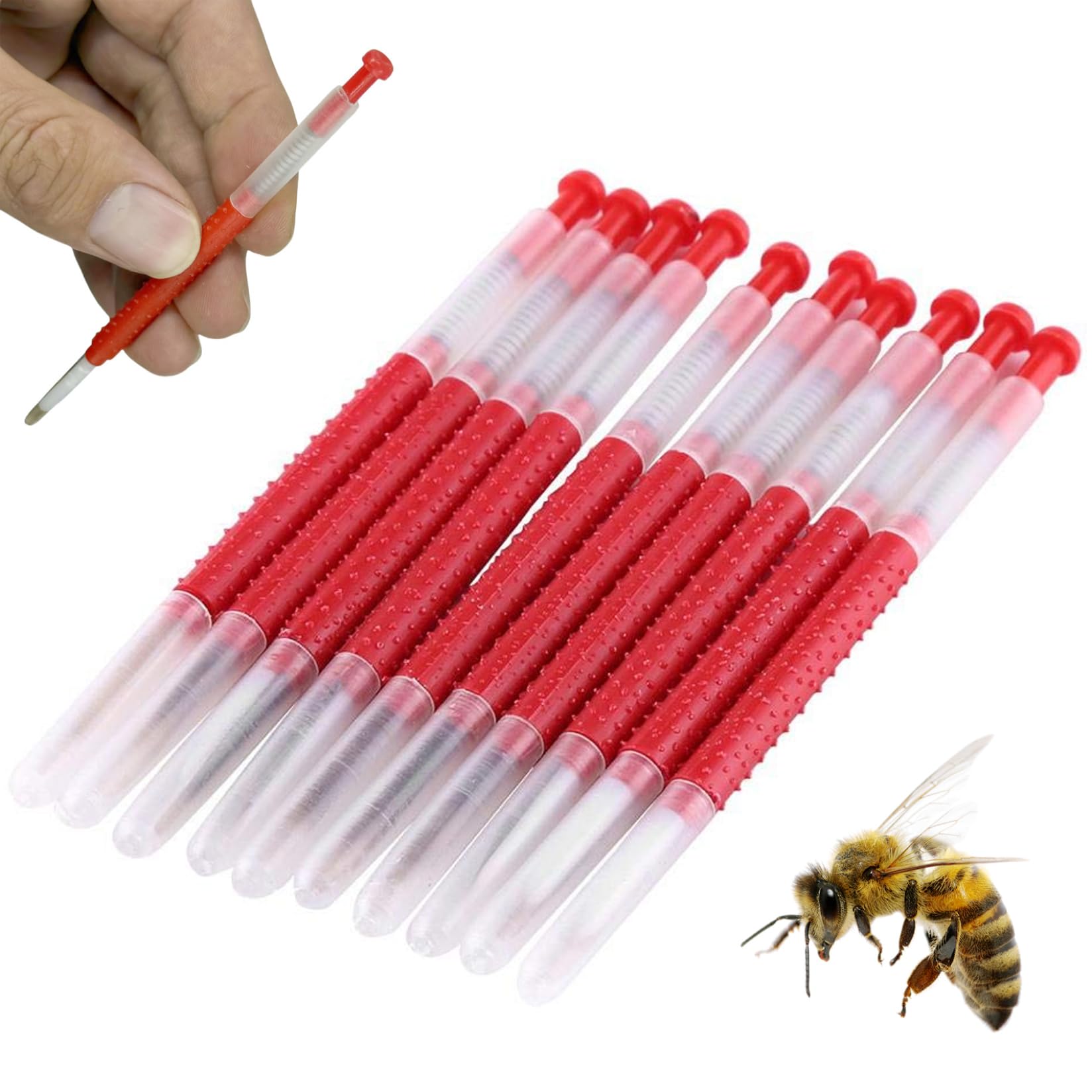 Lot De 10 Outils De Greffage Reine Des Abeilles - Outil Élevage Apiculture Avec Plongeur à Ressort