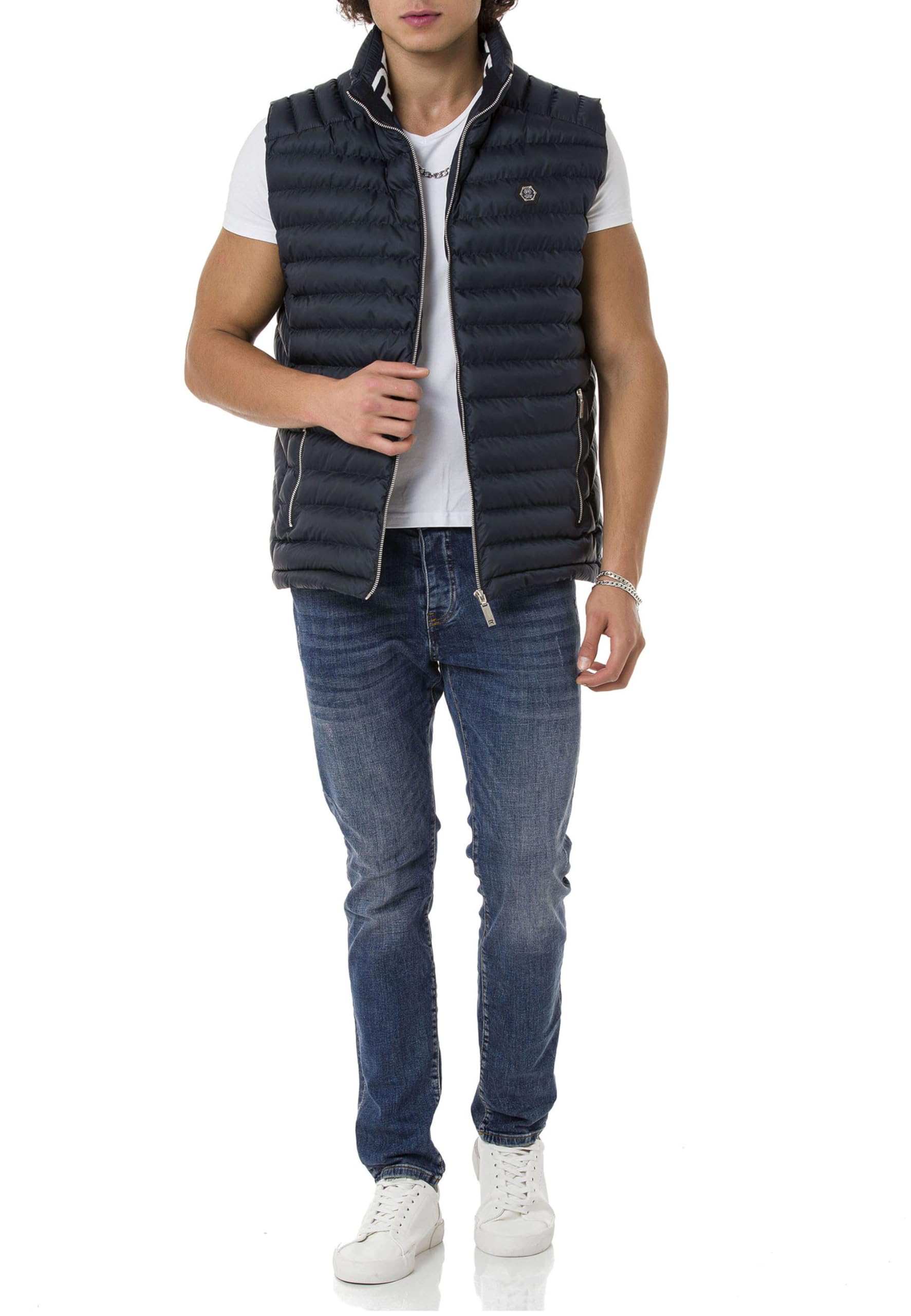 Red Bridge - Chaleco con cuello alto, diseño de burbuja