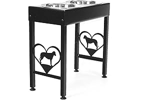 Elevated Dog Feeder with Storage for Irish Wolfhounds