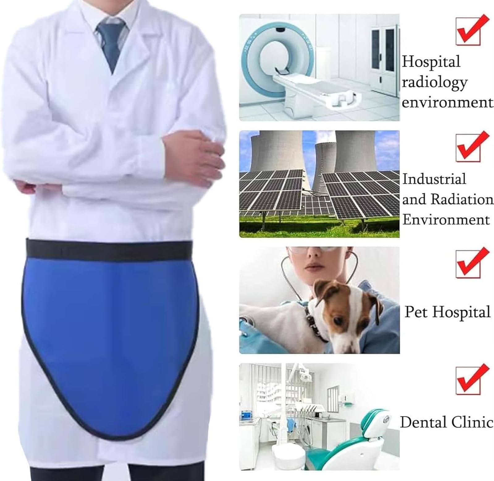 RöNtgenschutz-Blei-SchüRze Tragbar Robust 0,5 Mmpb Blei HalbschüRze Sicherheitssicherheit wasserdichte SchüRzen FüR Xray-Techniker,0.5mm pb/45 * 45cm