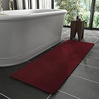 Vista 45 de MontVoo - Tapete de baño con base de goma, antideslizante, de secado rápido, absorbente, fina, para debajo de la puerta, de gamuza sintética