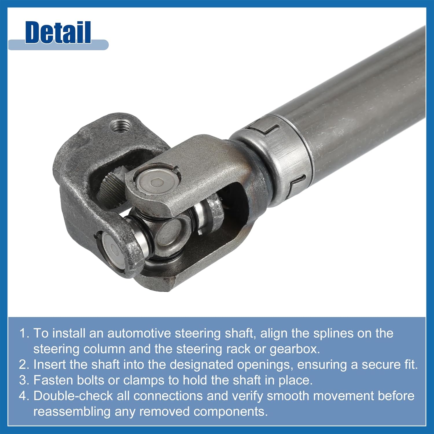 Coupling Intermediate Shaft Steering Column Shaft Fit for Toyota Prius 2010-2015 No.45260-12710/4526012710 - Pack of 1 Item Replacement