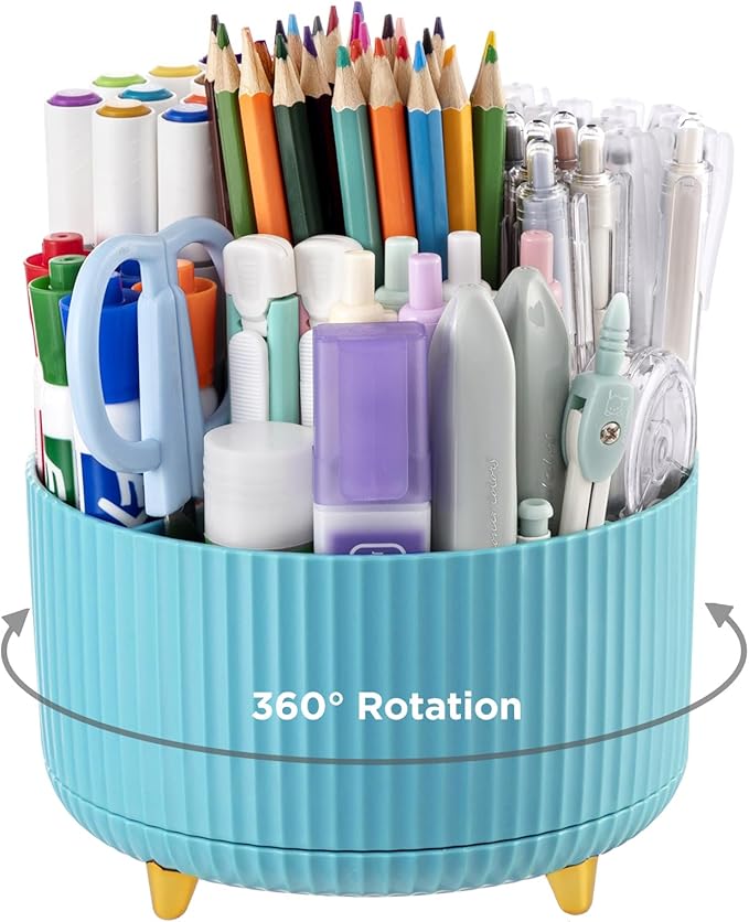 FRIUSATE Desk Tidy Organizer With Drawers, Makeup Organizer Desktop Storage Box With Pen Holder, Plastic Stationery Supplies Storage Box For School Home Office Makeup Desk Supplies - View #6