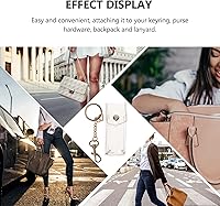 Vista 9 de Estuche transparente para llavero, funda con clip, estuche transparente para lápiz labial, llavero y brillo de labios, bolsa de bolsillo