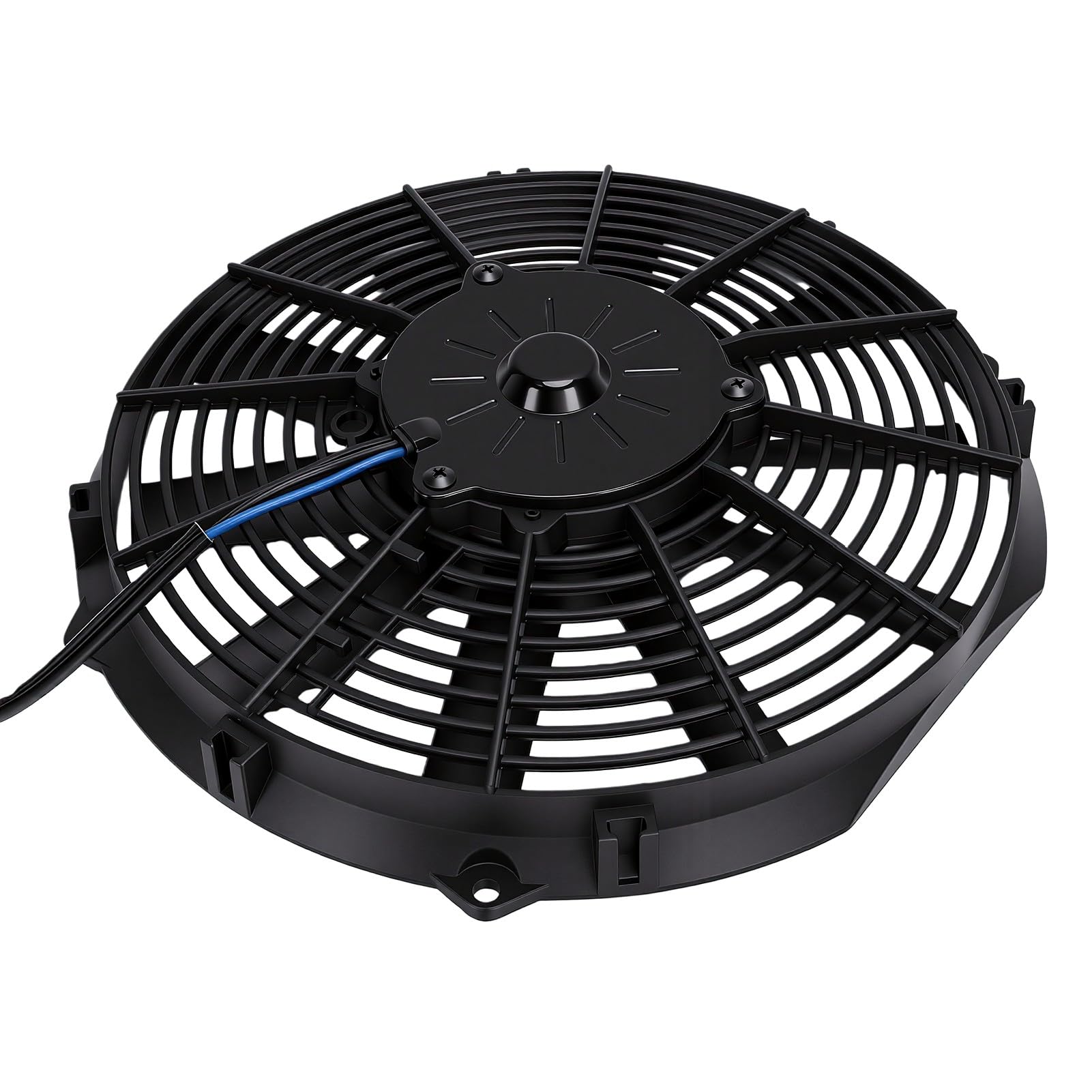 Generic Ventola di Raffreddamento Elettrica Universale Adatta per Design Ultra Sottile 12 V 80 W per Radiatori e Sistemi di Ventilazione 280 Mm Sottile Nera