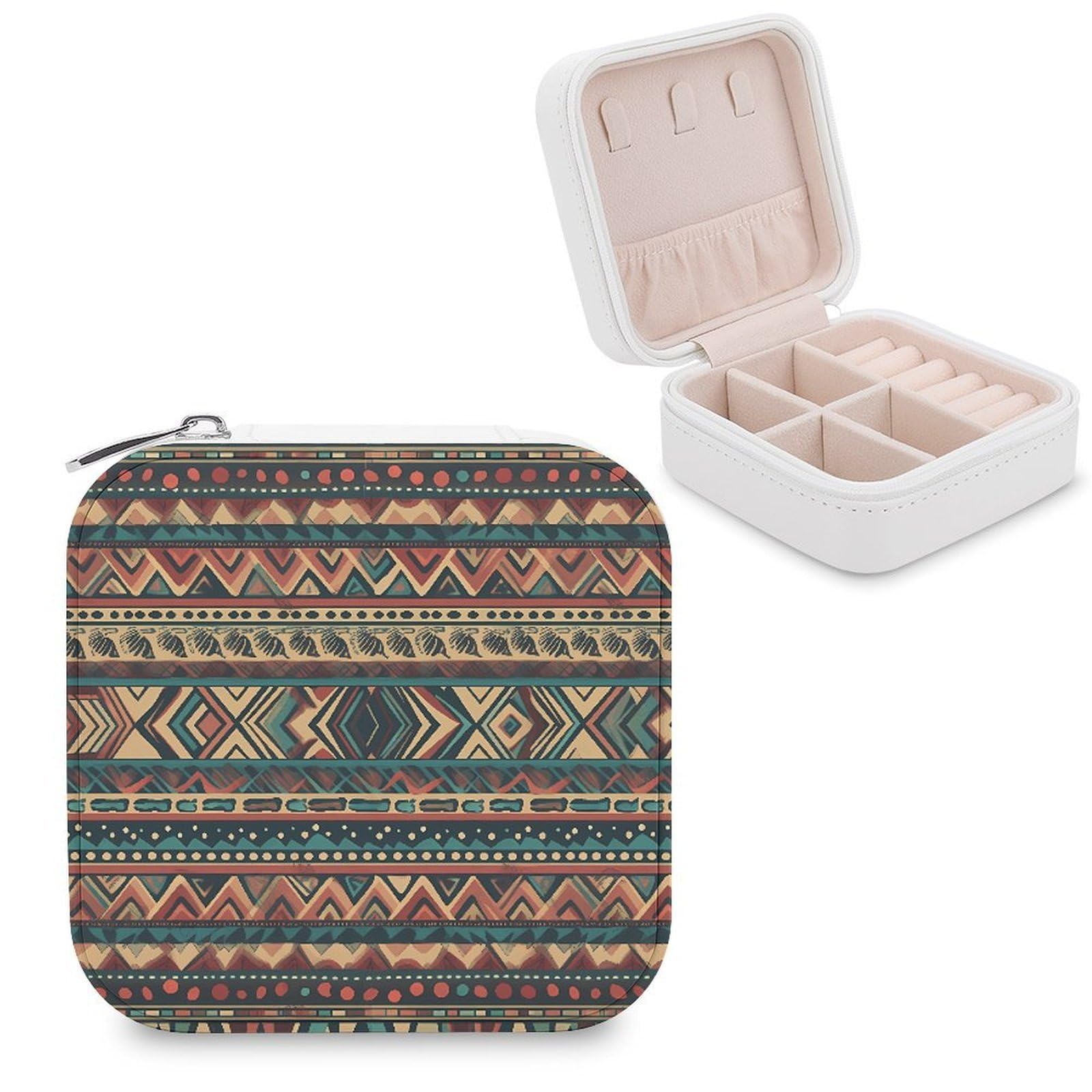 VstaDank Native American Jewelry Box for Women Custom Travel Jewelry Case Personalized Travel Jewelry Boxes Small Portable Jewelry Organizer Box for Rings Necklaces Bracelets Earring