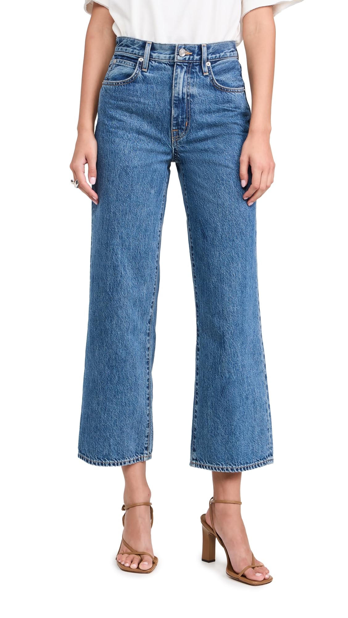 SLVRLAKE Women's Grace Ankle Jeans, Satisfaction, Blue, 24