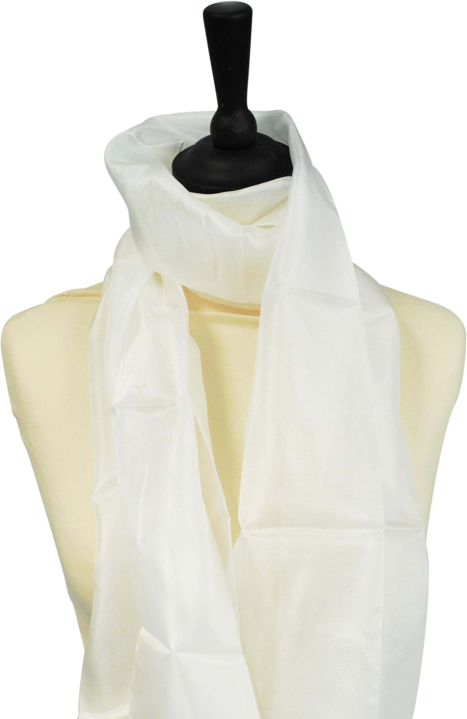 Ponge 5 Pure Silk Shawl, White, 45 X 180 Cm EU
