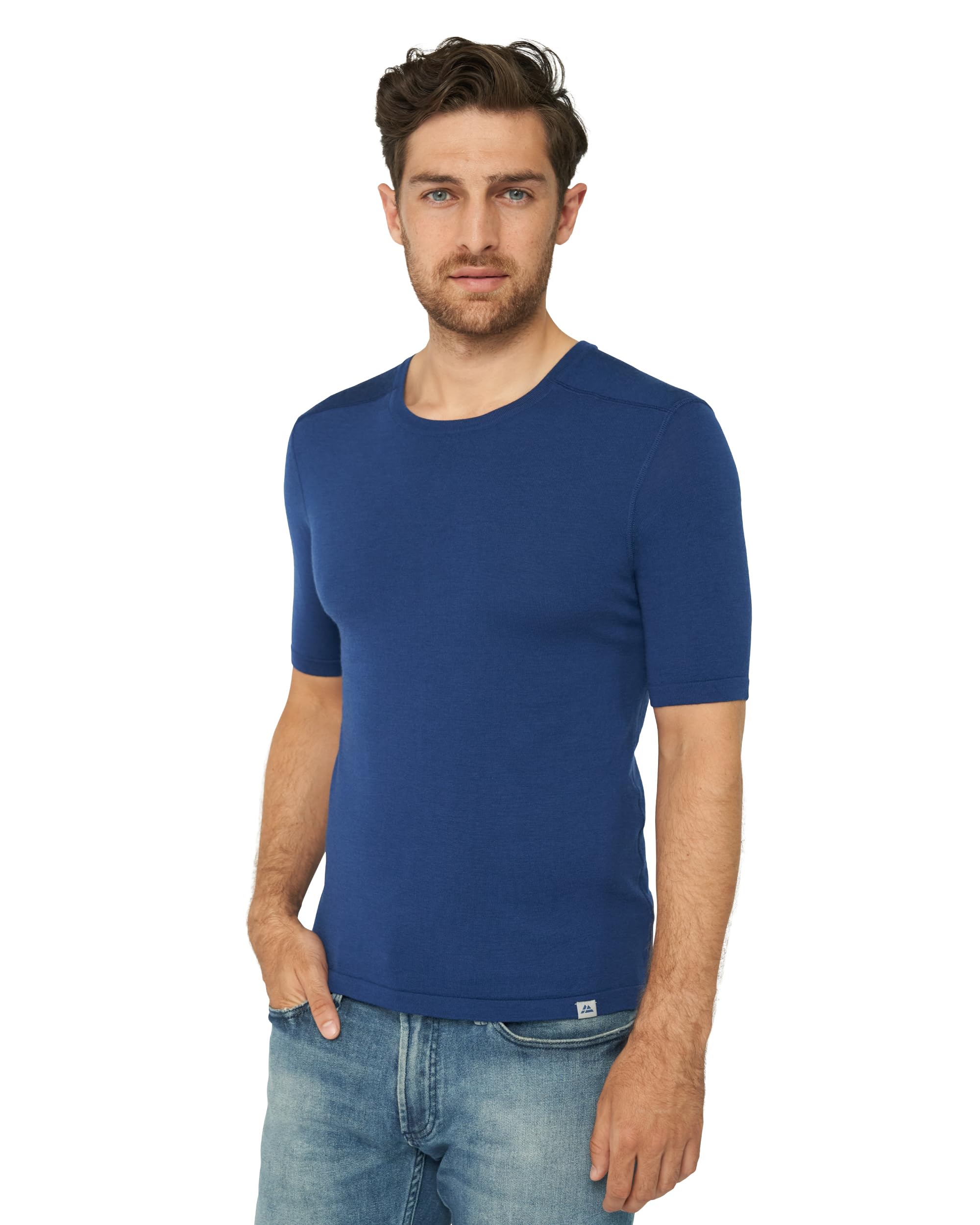 DANISH ENDURANCE Maglietta Termica Uomo Lana Merino, Maglia Termica Manica Corta, Intimo Termico Uomo per Trekking, Escursionismo e Sci