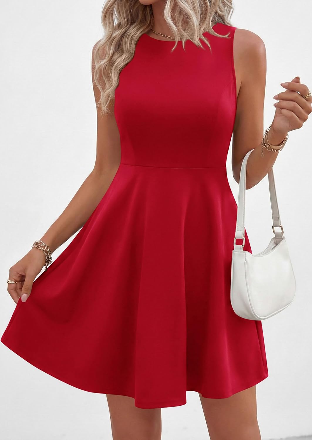 PRETTYGARDEN Cocktail Dresses for Women Summer 2026 Elegant Classy Spring A Line Sleeveless Mini Short Party Dress Pockets - Image 3