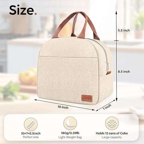 Miniatura 2 de Lonchera para mujeres y hombres, bolsa de almuerzo aislada de gran capacidad para adultos, bolsas de almuerzo reutilizables a prueba de fugas para