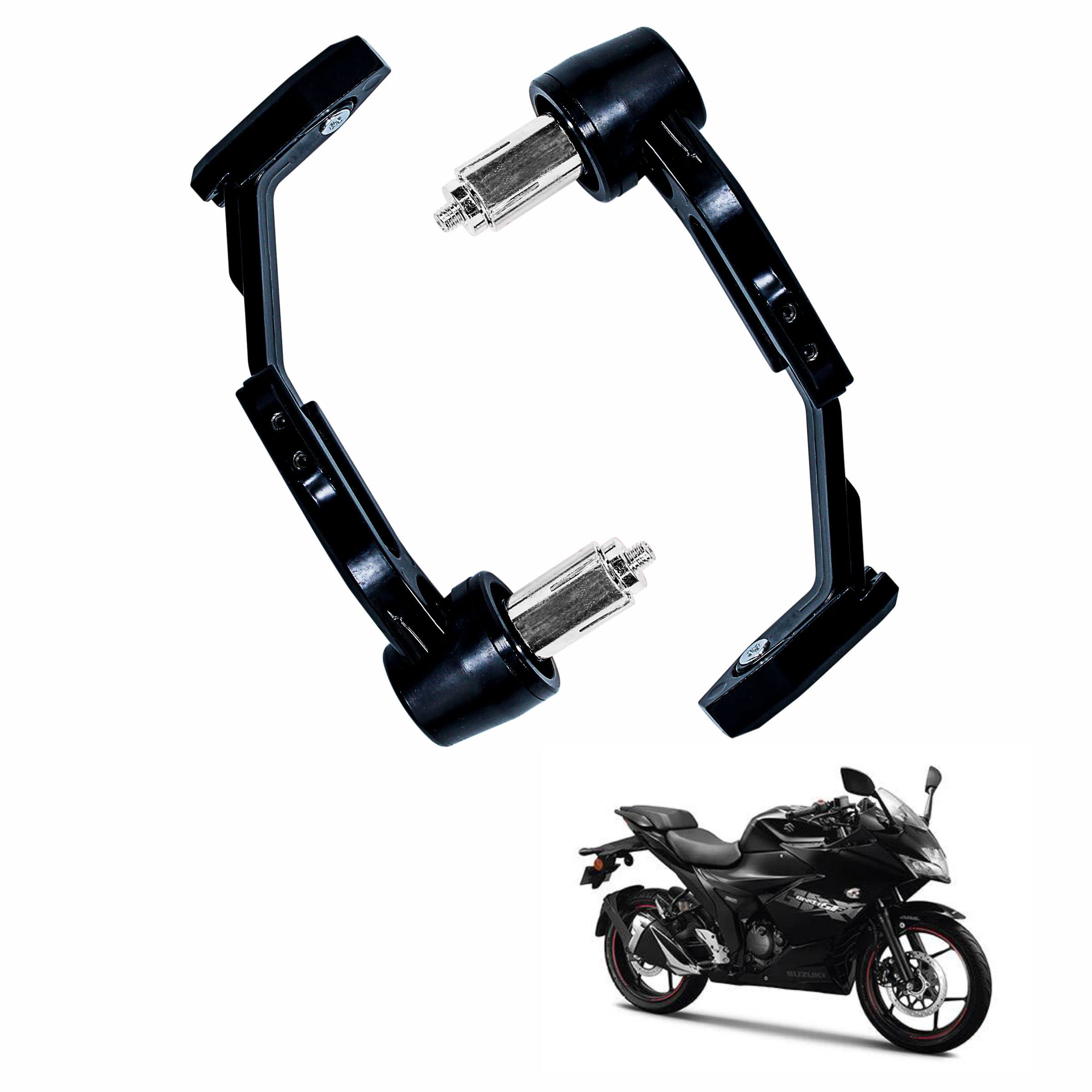 Asryd Motorcycle Brake Clutch Lever Guard Handlebar Protectors 7/8” 22MM CNC Alloy with Adjustable Angle Length (Black) For Suzuki Gixxer SF (Pack of 2)-image-17