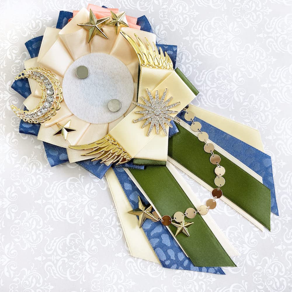 Amazon | 月と星ロゼット 缶バッジ用 57mm用 G.triGer ブルー