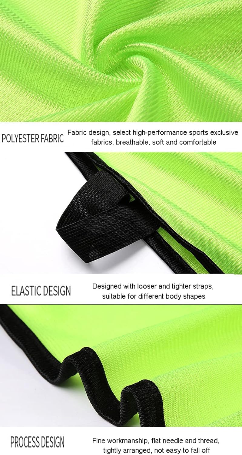 Pettorine Allenamento FIBOGOUP 12pz - Gilet Traspiranti Per Calcio, Basket, Taglie M-XL (115-180+ Cm) - Foto 9