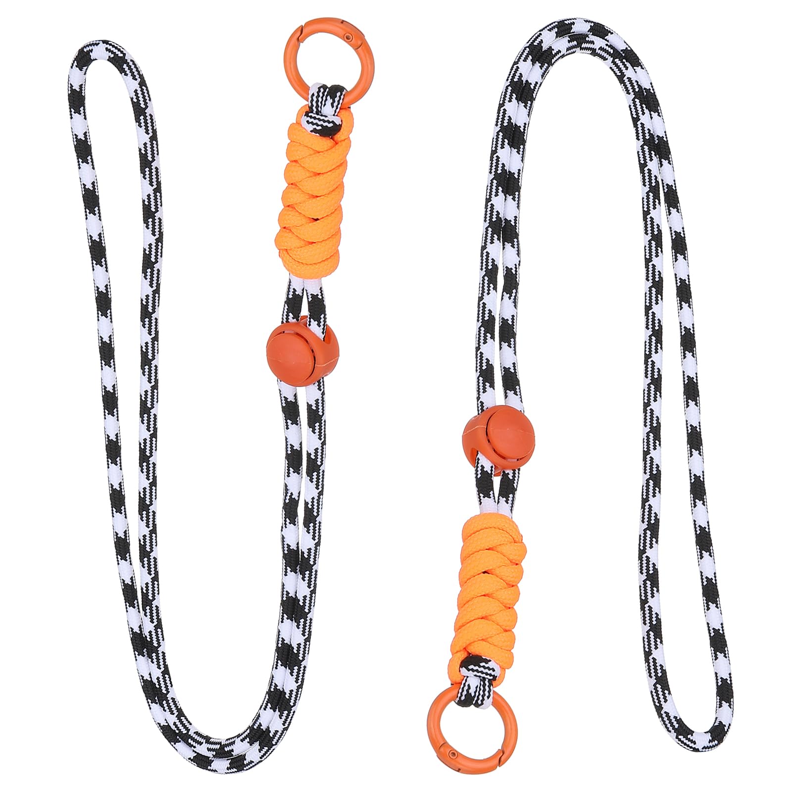 PATIKIL 2 Pcs Paracord Lanyard Necklace, Paracord Lanyard with Split Ring & Clip
