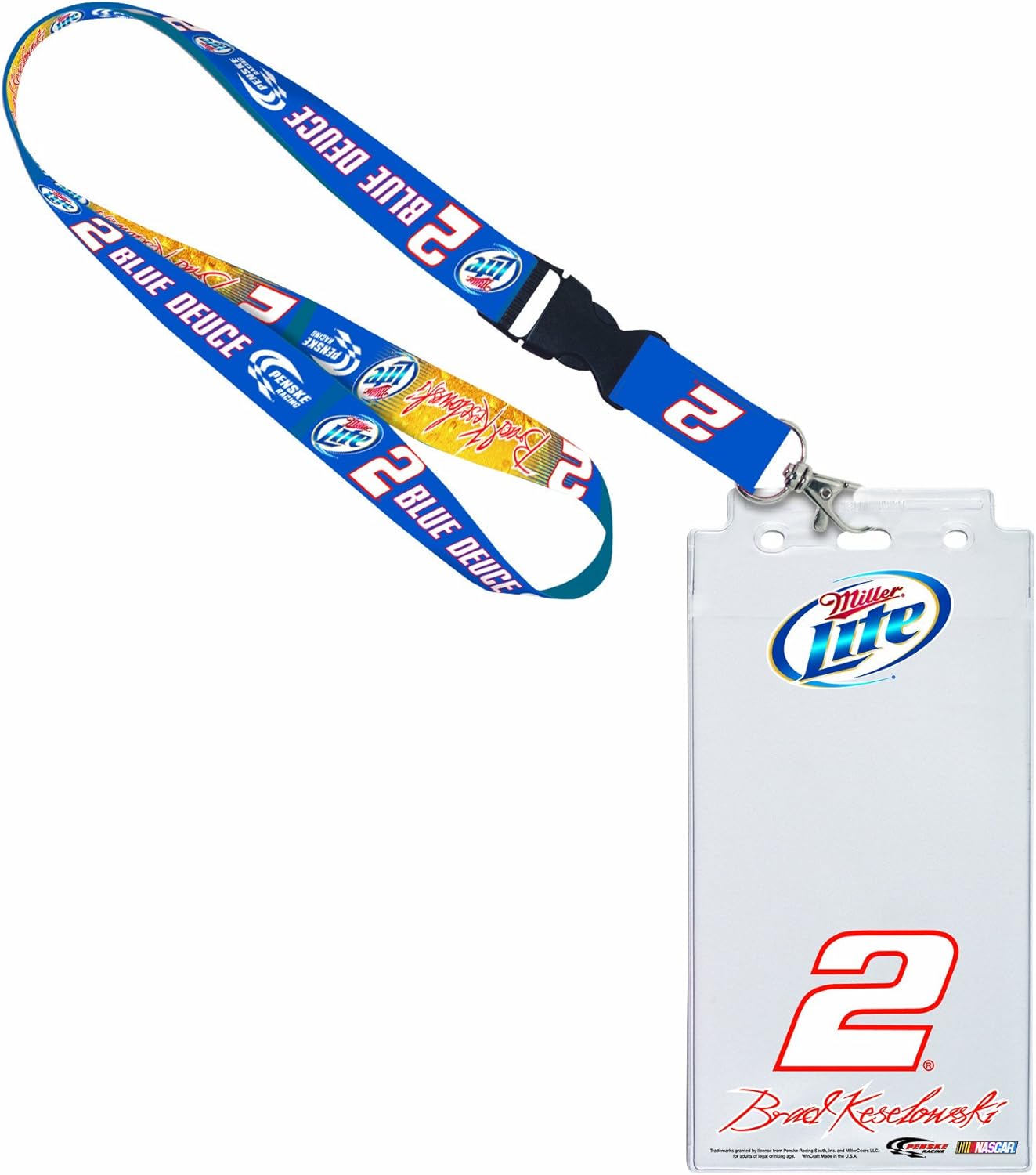 NASCAR Brad Keselowski Credential Holder Sports Fan