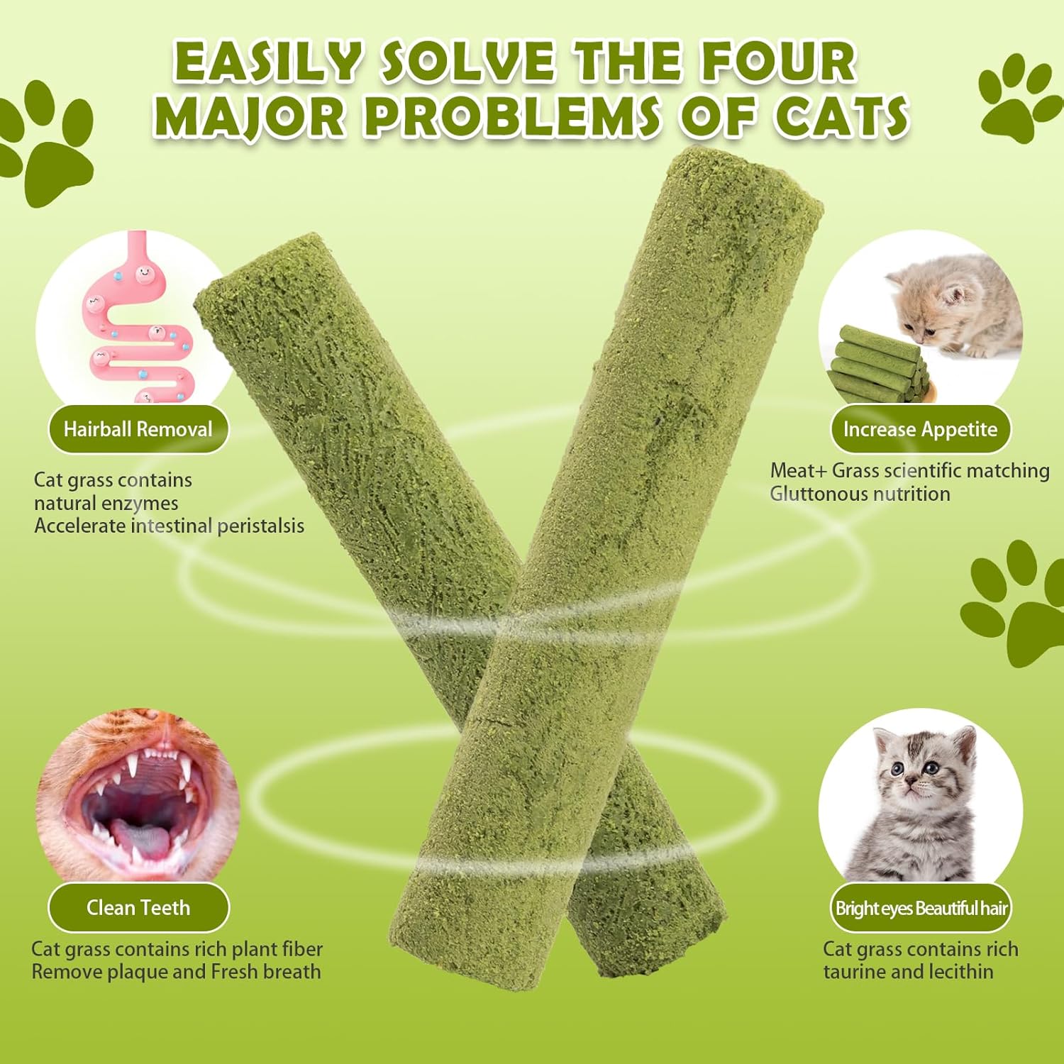 Freeze Dried Cats Treats Little Quail and Cat Grass Teething Stick