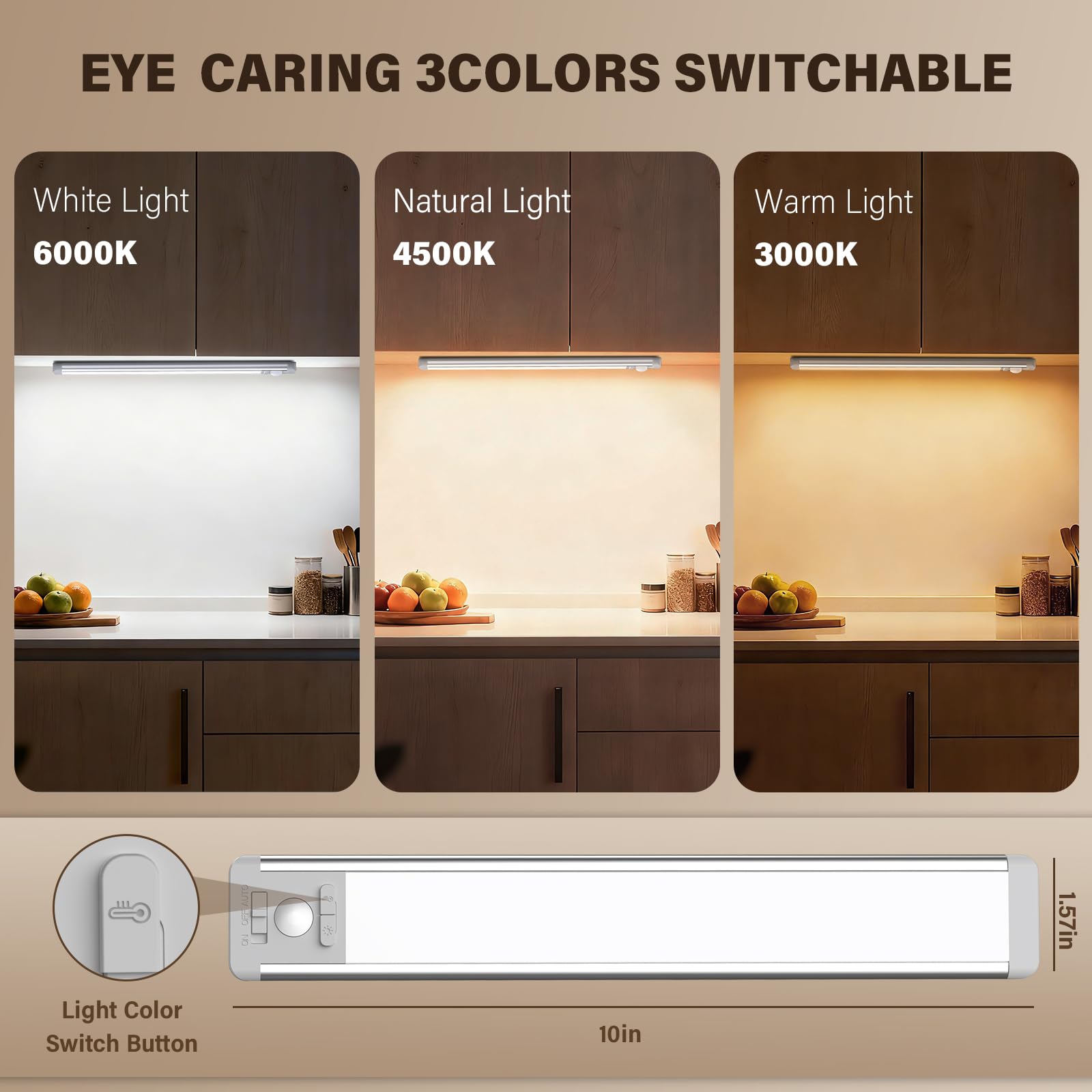 Illuminazione per armadio da incasso da cucina a LED sensore di movimento