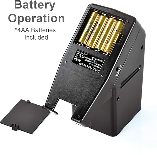 Miniatura 3 de DIGITNOW Visor de películas y diapositivas de 1.378 in, aumento 3X, funcionamiento de batería, visión iluminada con luz LED, para diapositivas de