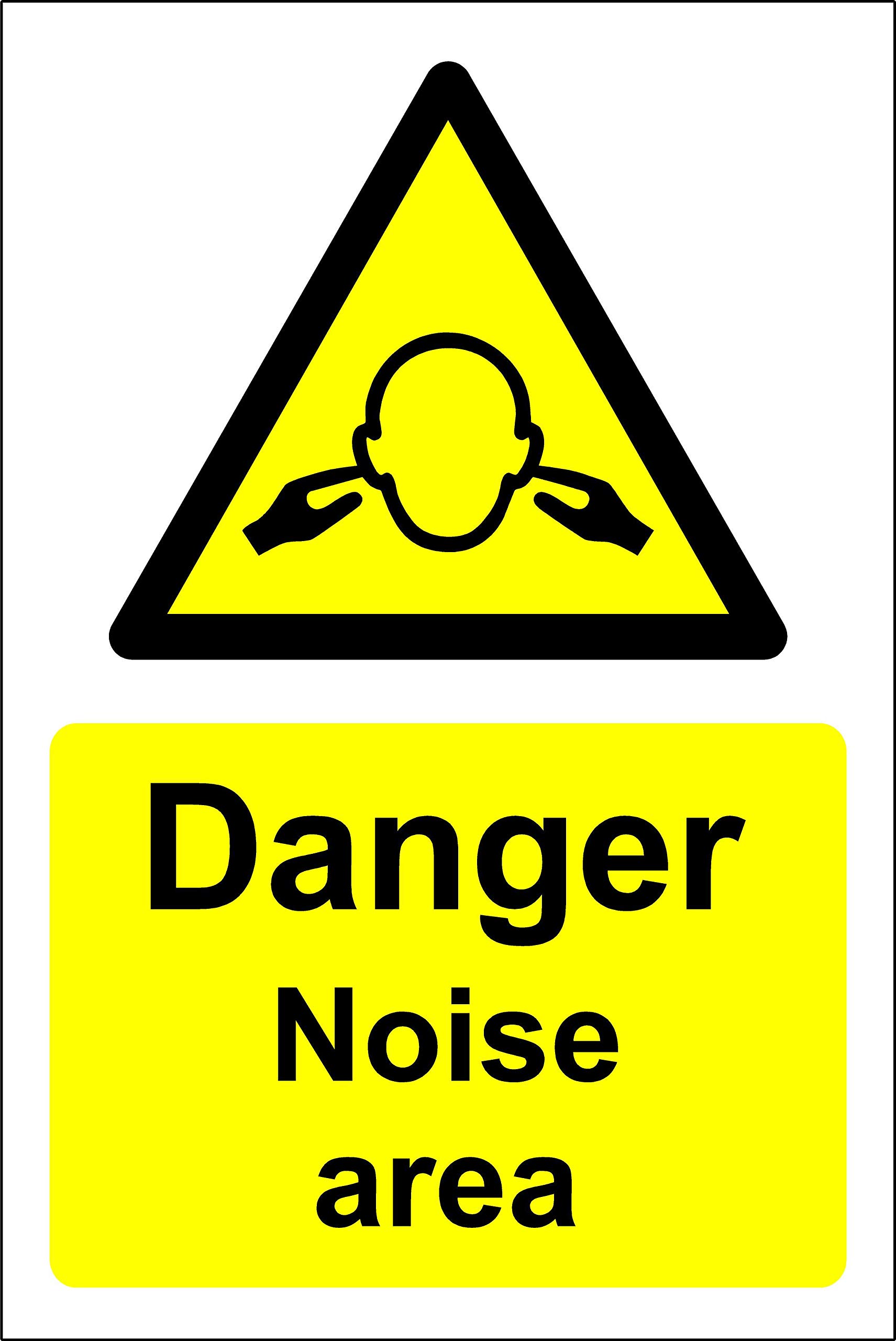 Kpcm Display Ltd Danger Noise Area Safety Sign - 3Mm Aluminium Sign 300Mm X 200Mm
