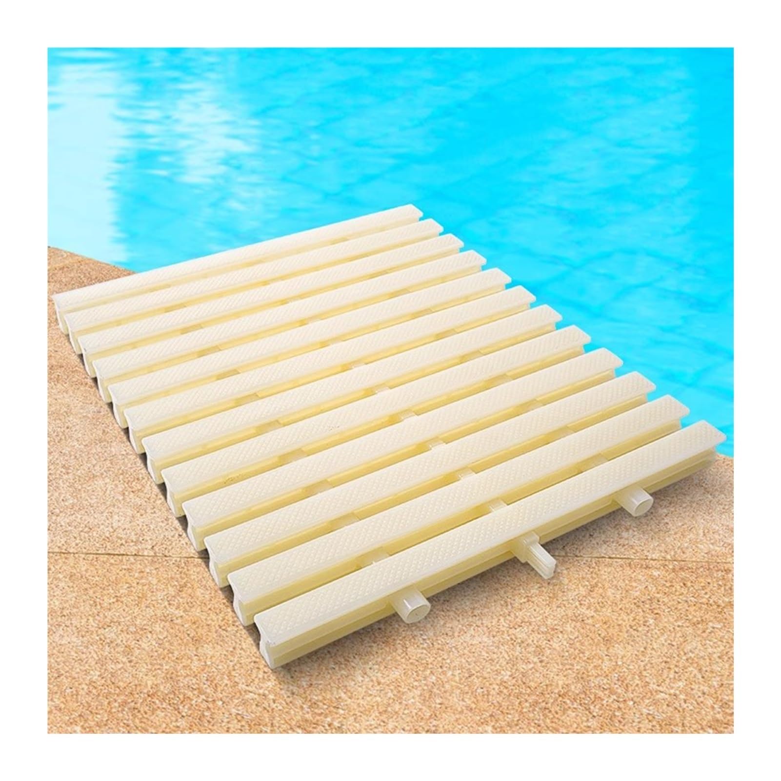 Grille de débordement de piscine Générique en plastique ABS robuste de 15x100 cm en lot de 15