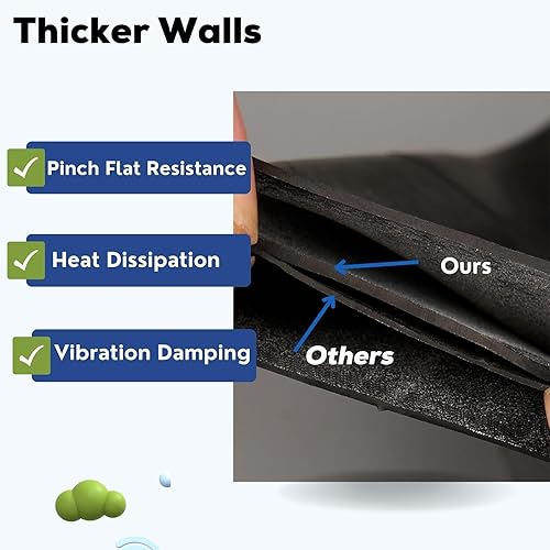 Miniatura 3 de Corki Cycles - Tubo de neumático grueso de 20 x 3.0 pulgadas, 20 x 3.5 pulgadas, 20 x 4.0 pulgadas con válvula Schrader de 1.260 in, tubos