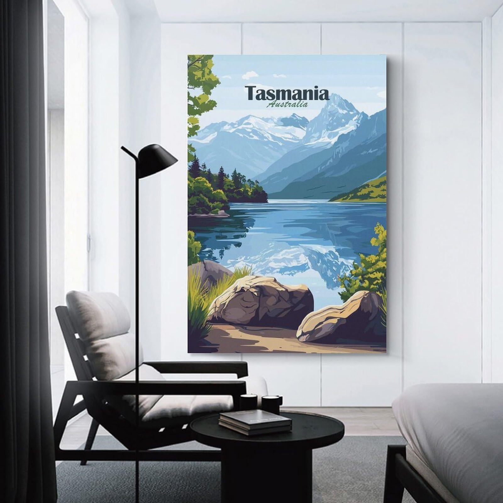 Junmoney Unframe-Style-2-1 Home Decor Wall Art Tasmania Landscape(2), 12X18inch(30X45cm), For Bedroom Decor, Cosy Corners Or Studios, Decorative Wall Art For Cosy Rooms