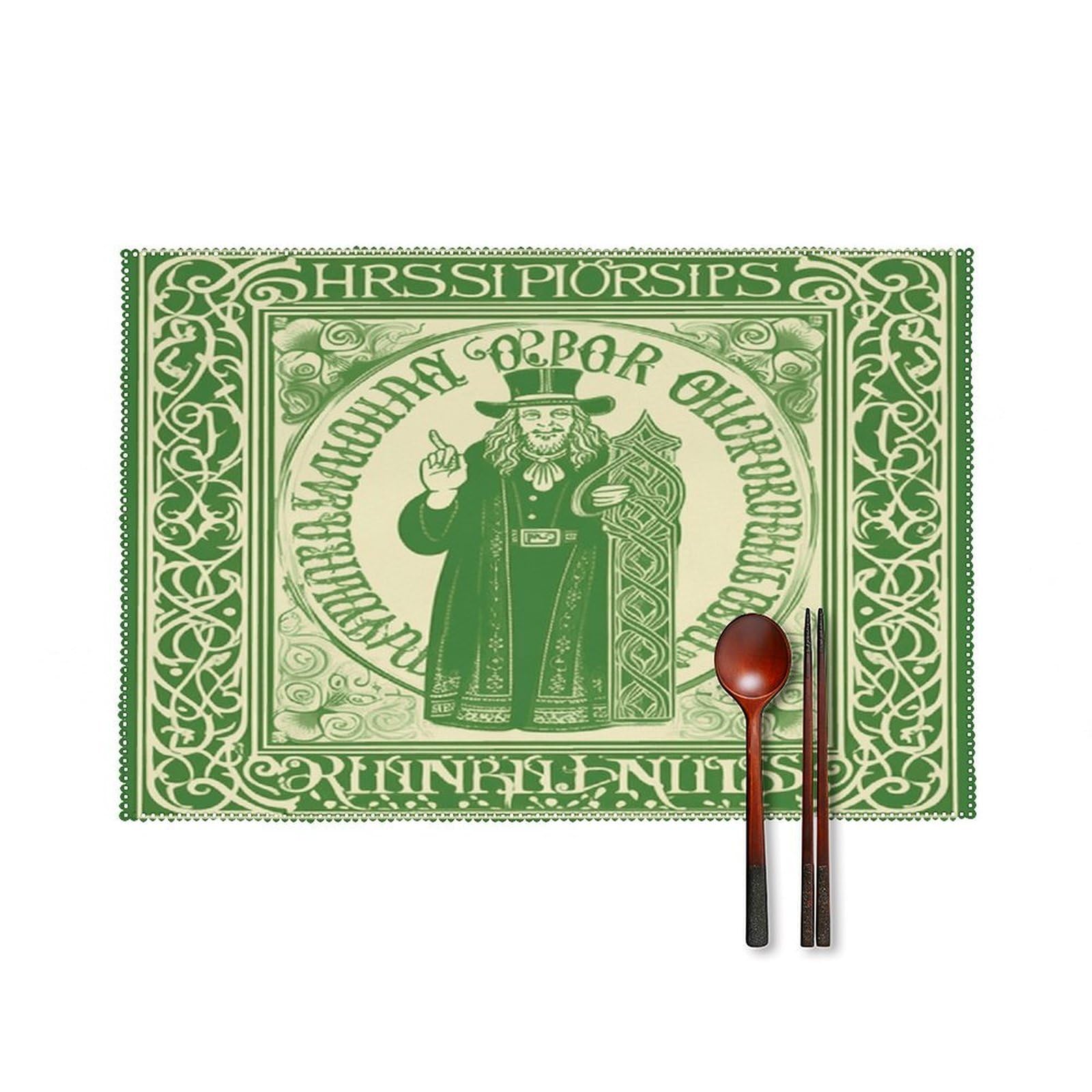 Fodpand Style Irish Blessing St Patrick's Day Placemats Set Of 4 Place Mats Table Mats