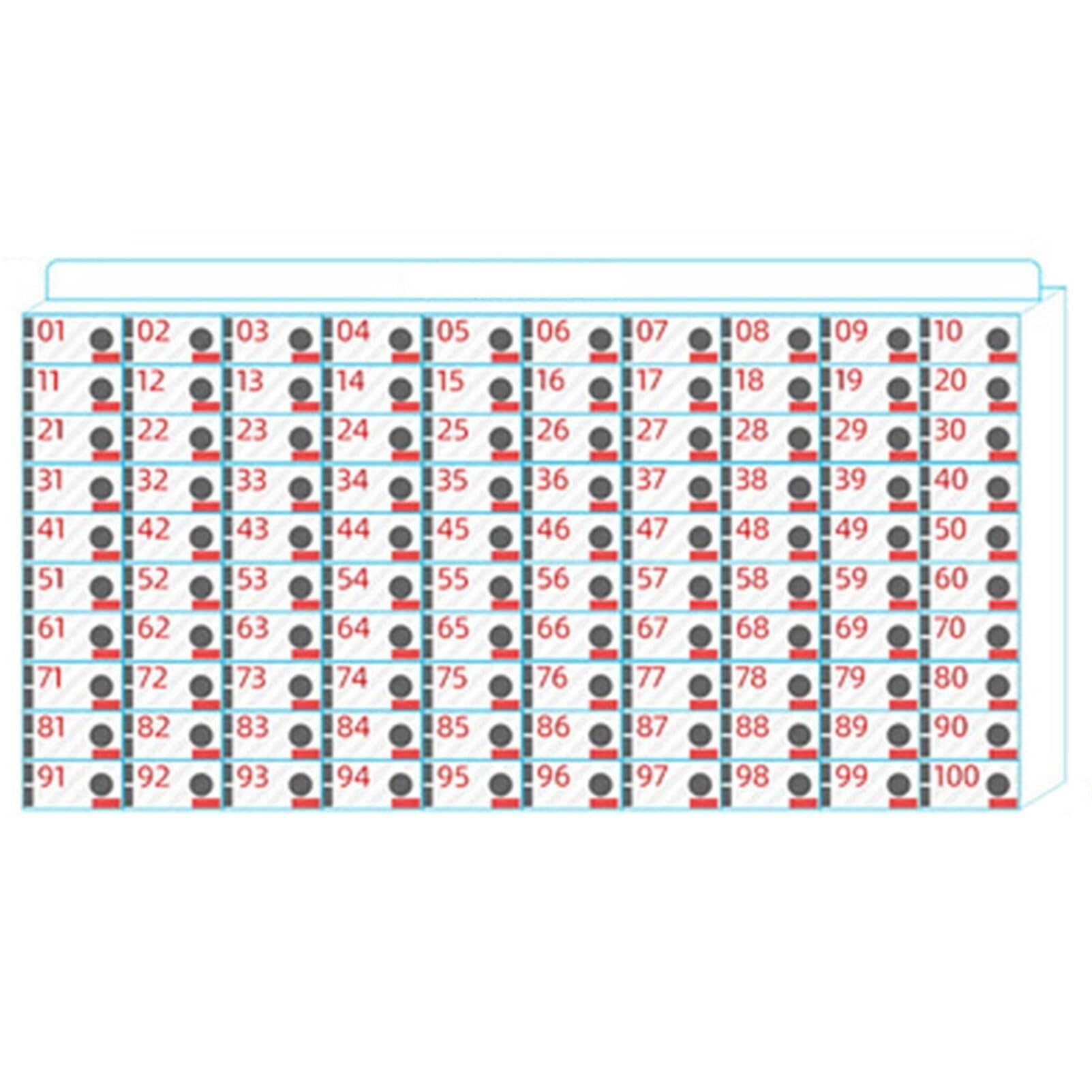 Transparenter Acryl-Telefonschrank – Wandmontage, 100 Steckplätze mit Türschlössern und Schlüsseln, sichere Aufbewahrungslösung für Klassenzimmer und Bürogeräte
