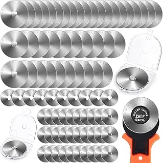 Honoson 80 Pcs 45 mm 28 mm Rotary Cutter Blades wi...