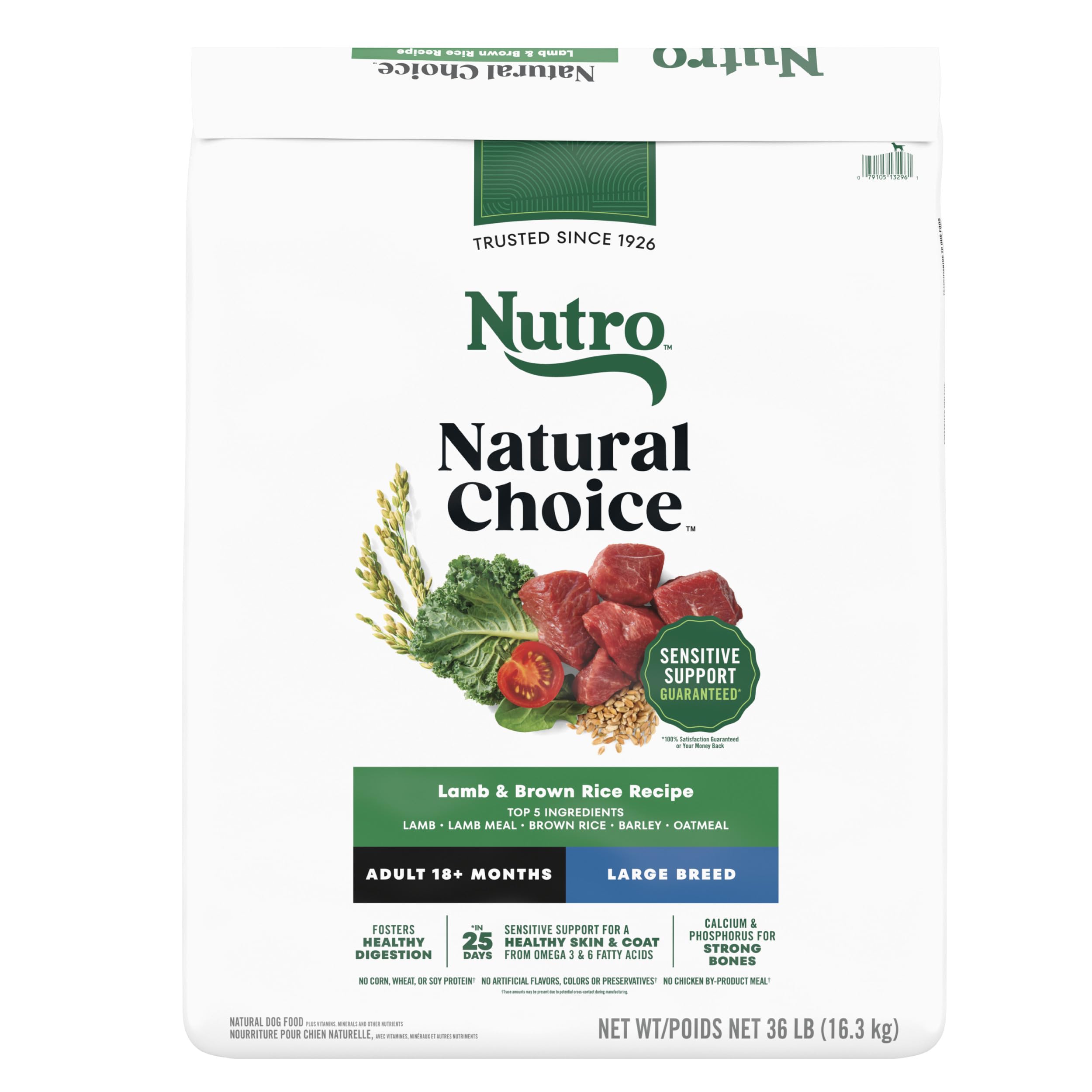 Nutro Natural Choice Senior Dog Food, Lamb & Brown Rice Recipe, 36 lb. Bag