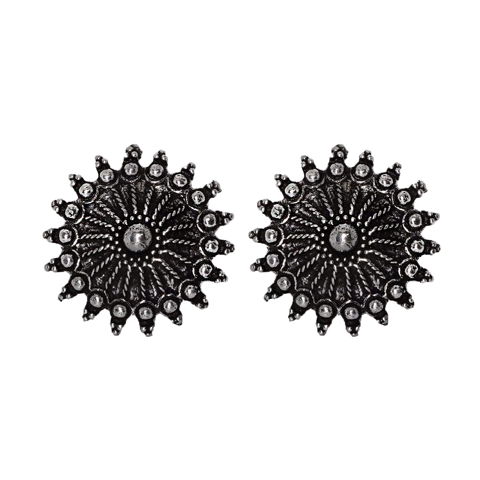 teejh Megh Silver Oxidised Toe Rings-picture-44