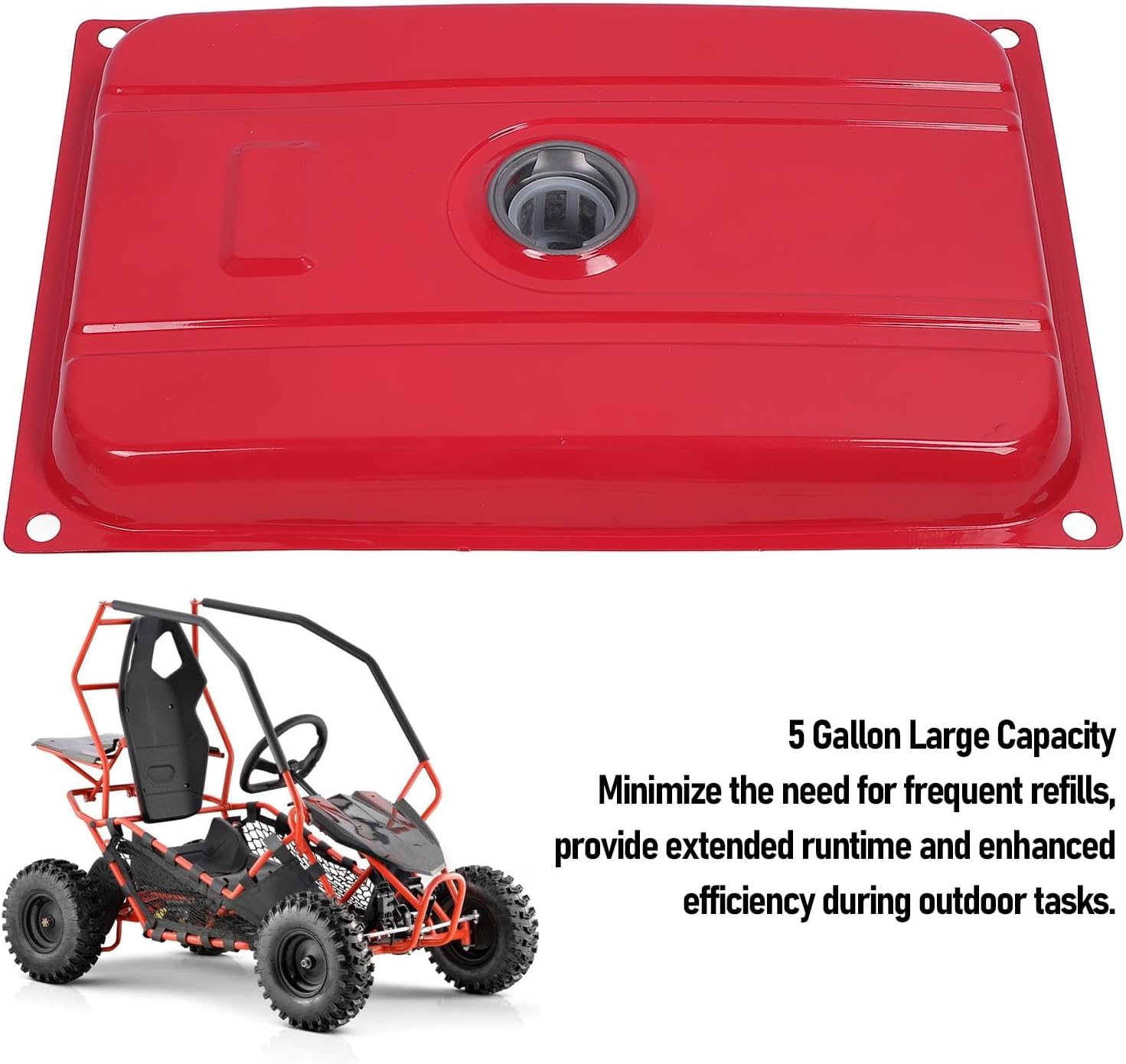 5 Gns Generator Gas Fuel with , Iron Enhanced Filt Generator for DIY Quad Go Kart, L Fuel Sto with Sturdy Iron truction, Inlation
