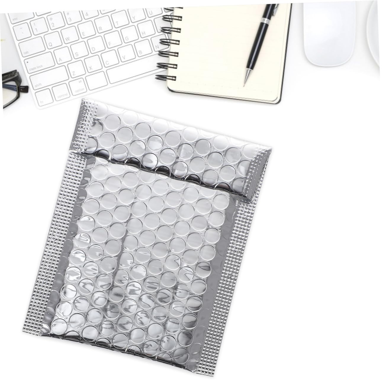 Mikikit 100 pezzi Buste Imbottite Autoadesive in Alluminio per Spedizioni Resistenti Buste Protettive con Bolle d Aria per Vestiti e Oggetti Fragili per Ufficio e Casa