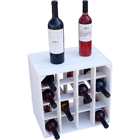 Lot De 2 Casiers à Vin Wino En Bois - Blanc - 1 étagère En Bois[220