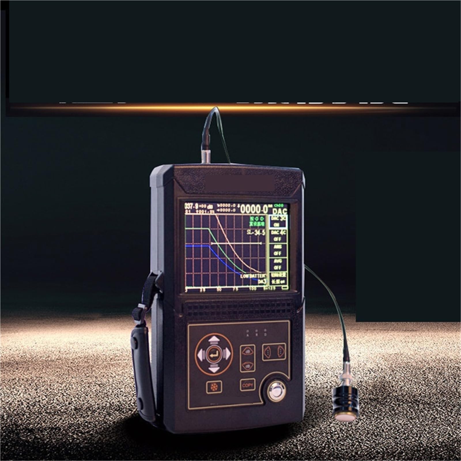 Détecteur de défauts numérique, Détecteur de défauts à ultrasons numérique avec sonde d'étalonnage automatique (images de courbes) pour l'inspection des soudures