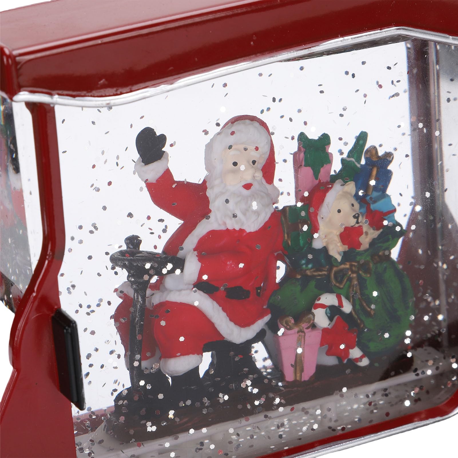 Generic Samochód Snow Globe Latarnia Oświetlona Muzyczna Dekoracja świąteczna do Domu Wakacyjnego i Biura Materiał PVC 26x13x16,5 Cm