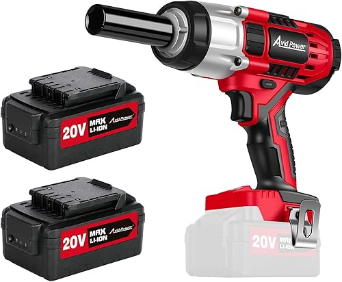 AVID POWER Pistola de impacto de 12 20 V, paquete de llave de impacto inalámbrica con batería adicional
