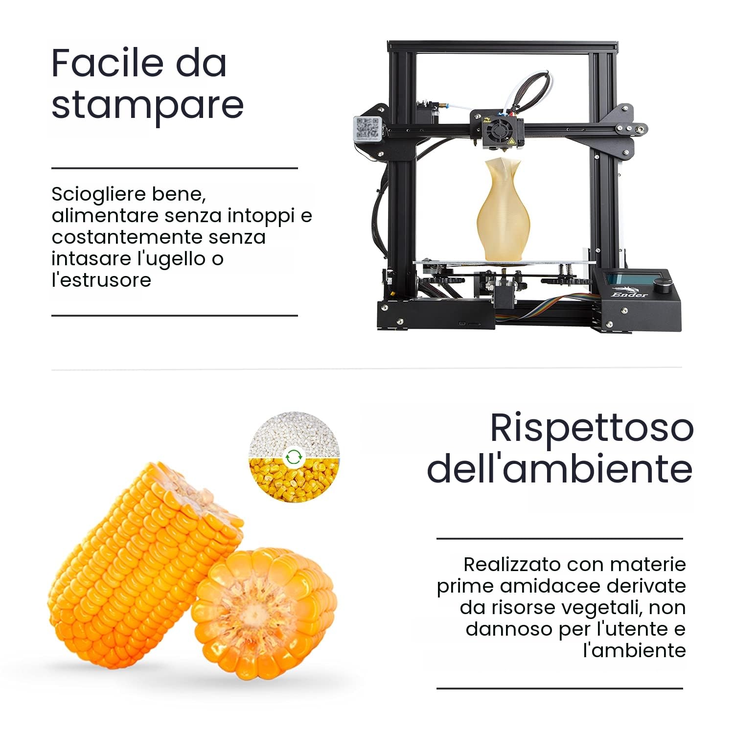 eSUN Filamento PLA+ 1.75mm, Filamento per Stampante 3D PLA Plus, Precisione Dimensionale +/- 0.03mm, Bobina da 3kg (6.6 libbre) Filamento per Stampa 3D per Stampanti 3D, Arancione