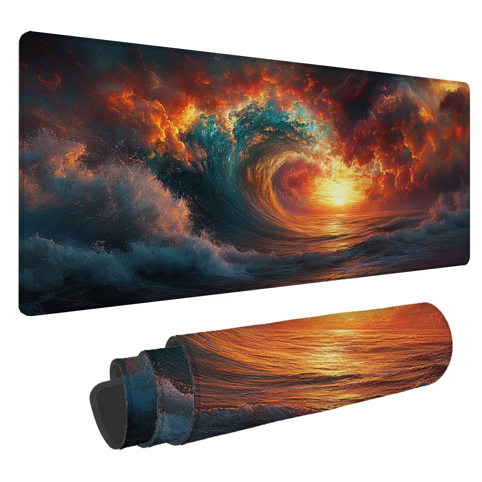 Kolorowa podkładka pod mysz XXL plaża 1500 x 800 x 4 mm podkładka pod mysz dla graczy, podkładka pod mysz do laptopa, podkładka pod mysz i podkładka pod mysz do laptopa, podkładka pod mysz i