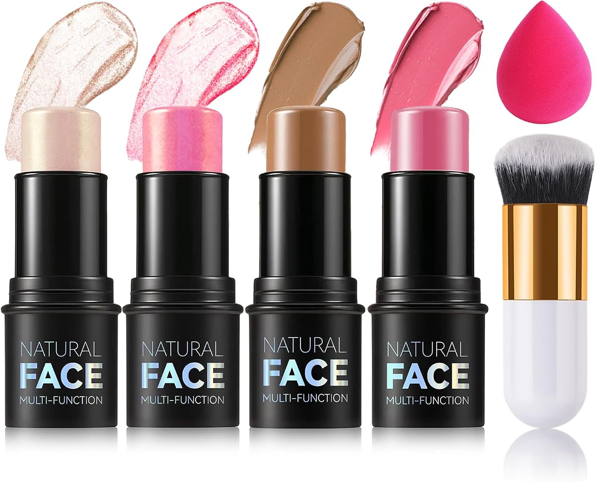 DAMUSI 6PCS Highlighter and Contour Sticks, Set B