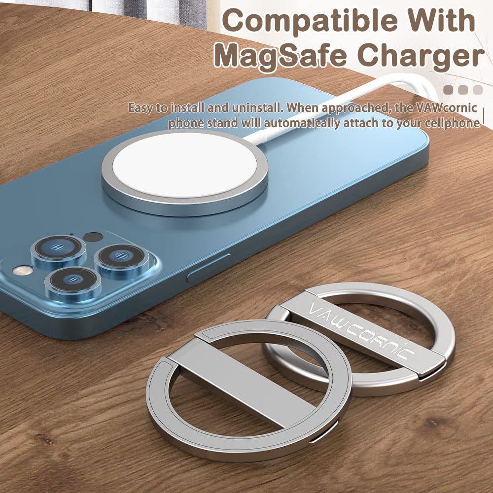 Supporto Magnetico Ad Anello Per Telefono Con MagSafe - Girevole 360°, Pieghevole, Con Anello Metallico Incluso, Per IPhone E Samsung