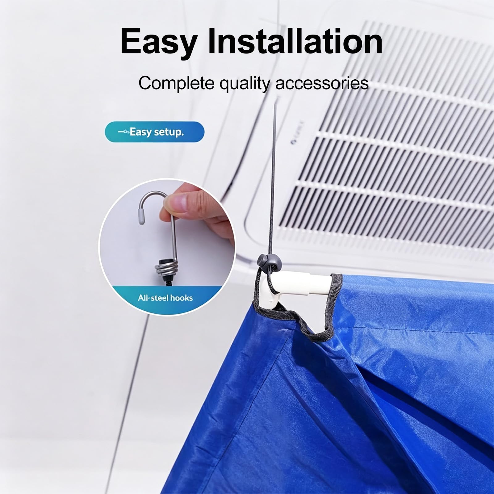 Funda De Limpieza Para Aparatos De Aire Acondicionado De Casete De Techo, Bolsa Colectora De Agua Para La Limpieza De Aparatos De Aire Acondicionado, Kits De Limpieza Impermeables De 120 X 120 Cm