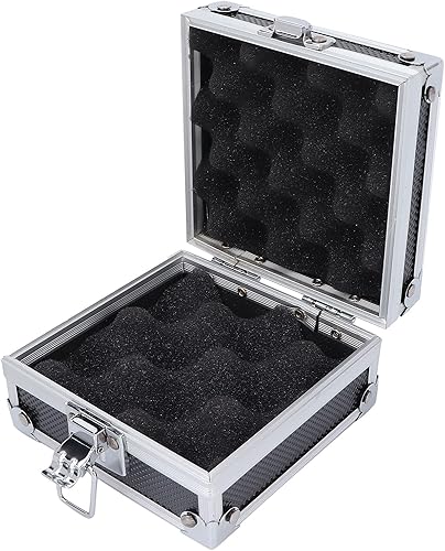 Miniatura 3 de Caja pequeña para kit de tatuaje, mini caja de herramientas portátil para máquina de tatuaje, 4.3 x 4.3 x 2.6 WLock Key Aluminio Maquillaje Travel